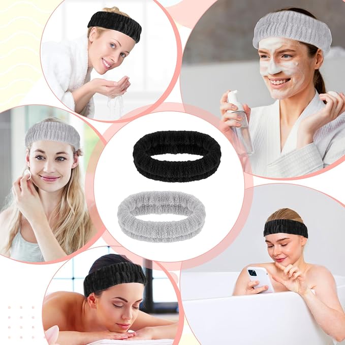 2Pcs Spa Headband, Make Up Headband Hair Headband - Image 7
