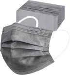 akgk 100PCS Grey Disposable Face Masks, 3-Ply Breathable Grey Face Mask - Image 5