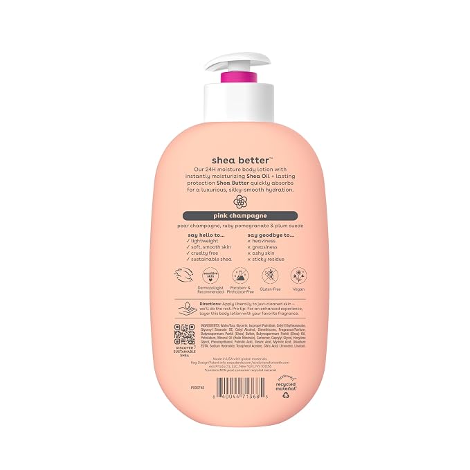 eos Shea Better Body Lotion Pink Champagne, 24-Hour Moisture Skin Care - Image 11