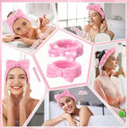 50 Pcs Pink Spa Headband Bulk Spa Sleepover Party Supplies - Image 6