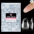 UNA GELLA Extra Short Almond Nail Tips Full Cover 216PCS Gel Nail Tips Short by UNAGELLA