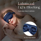 ZIMASILK Adjustable 22 Momme 100% Mulberry Silk Sleep Mask, Upgraded 3D - Image 6