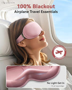 Weighted Blackout Sleep Mask for Women, 3D Contoured Zero Eye Pressure - Image 3