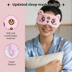 PERFECTSIGHT Sleep Eye Masks, Cute Cat Sleep Eye Cover Lightweight Adjustable - Image 5