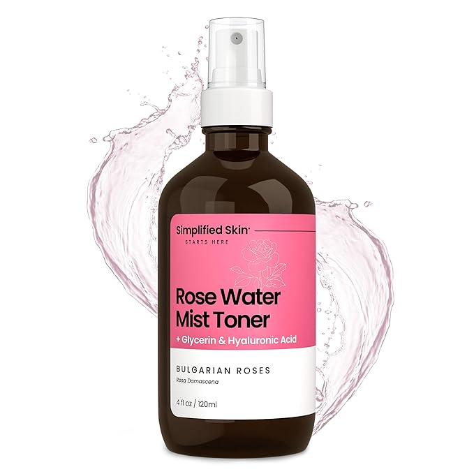 Rosewater and Glycerin Spray – Hydrating & Refreshing Rose Water Spray by SimplifiedSkin