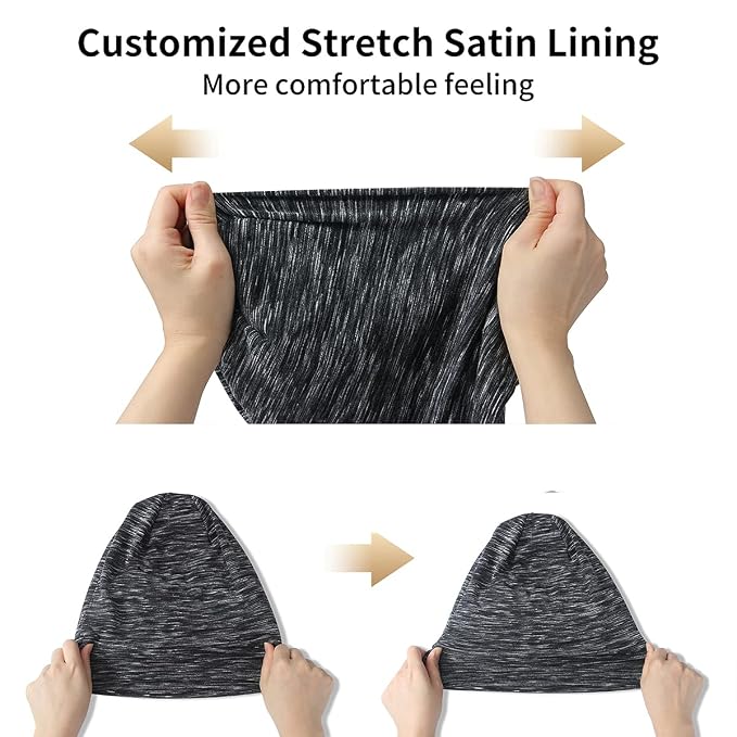 Satin Bonnet Silk Lined Sleep Cap- Adjustable Hair Cover - Image 5