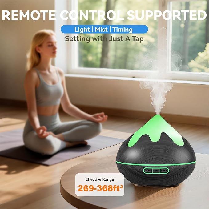 500ML Essential Oil Diffuser, Aromatherapy Diffuser - Image 6