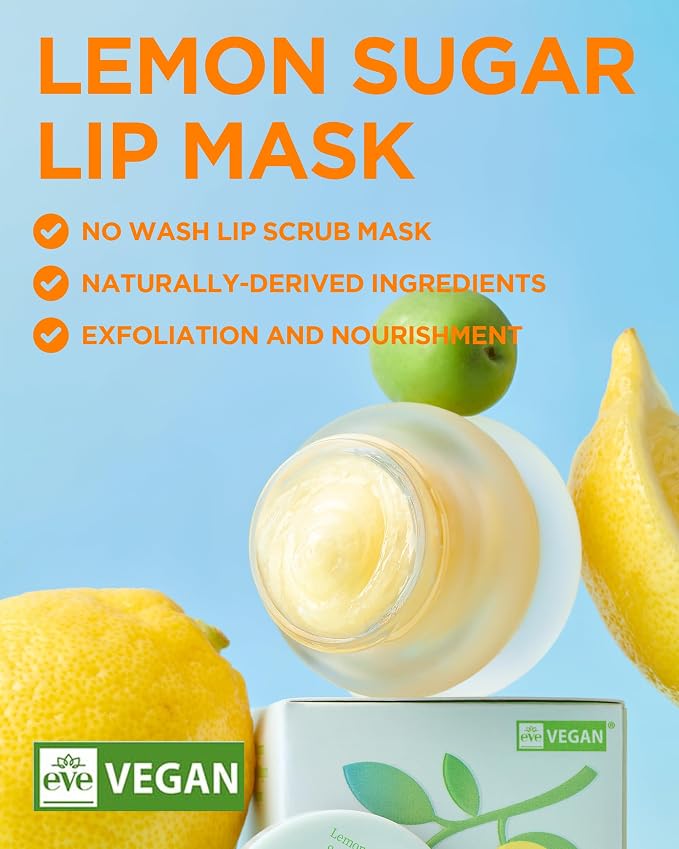 TOCOBO Lemon Sugar Lip Mask – No-Wash Overnight Lip Scrub & Sleeping Mask | - Image 2
