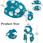 Women's Working Caps with Scrunchies Tarot Pattern Background Lace-Up Hat - Image 2