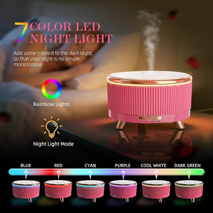 500ML Large Capacity Essential Oil Diffuser, Ultrasonic Aromatherapy Diffuser - Image 8