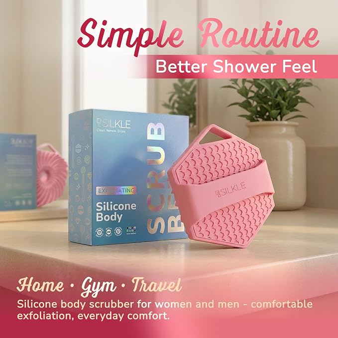 SILKLE Silicone Body Scrubber – Gentle Exfoliating Shower Scrubber - Image 7