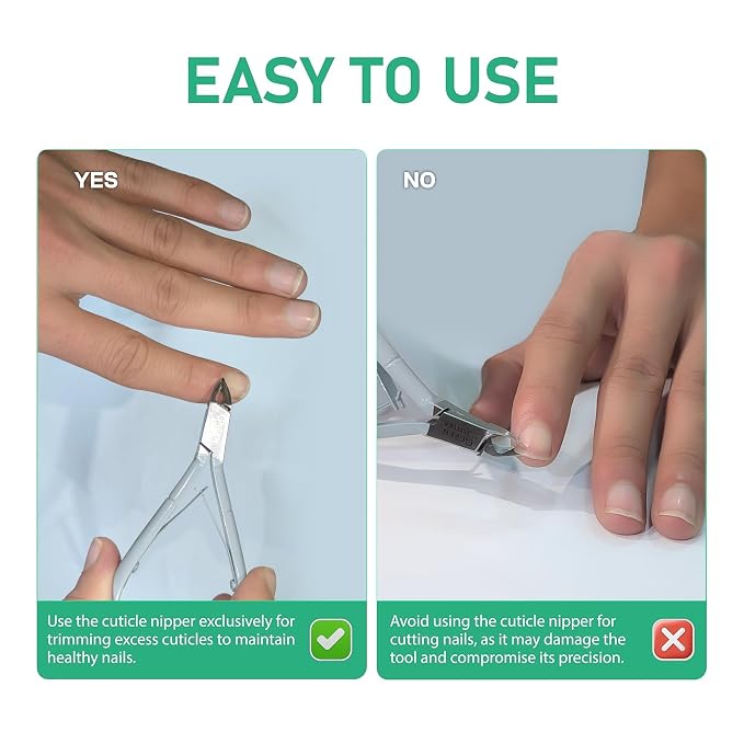 Professional Cuticle Trimmer Nail Cuticle Cutter Stainless Steel Cuticle Nippers - Image 8