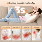 Portable Cordless Heating Pad Cramps:COSYGLOW 6 Heat Levels 6 Massage Modes - Image 2