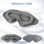 FlyCoco 99% Fully Block Out Light Eye Sleep Mask, 3D Deep Contoured Eyes Cover - Image 2