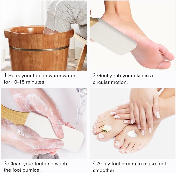 AM 8:00Pumice Stone Foot File, 2 Pack Callus Remover - Image 7