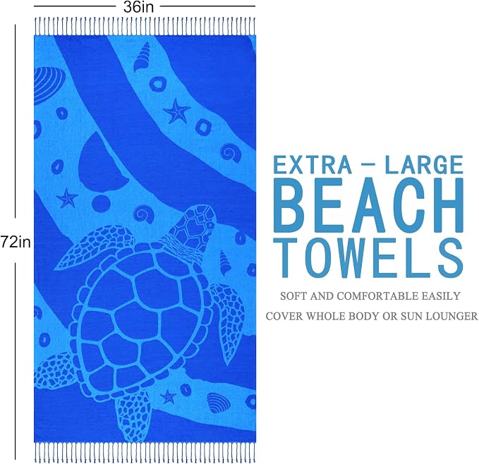 Genovega Oversized Turkish Beach Towel 72"x36" - Image 6