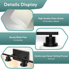 Ascher Bathroom Light Fixtures, 4-Light Vanity Light Over Mirror, Matte Black - Image 5
