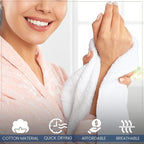 KAHAF COLLECTION 24 Pack Wash Cloths | Multicolour 100% Cotton Extra Absorbent - Image 4