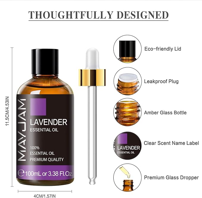Lavender Essential Oil 100ML, MAYJAM Pure Essential Oils - Image 6
