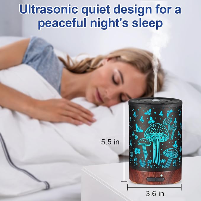 Essential Oil Diffuser- Aromatherapy Diffuser with7 Colors Light and Auto-Off - Image 4