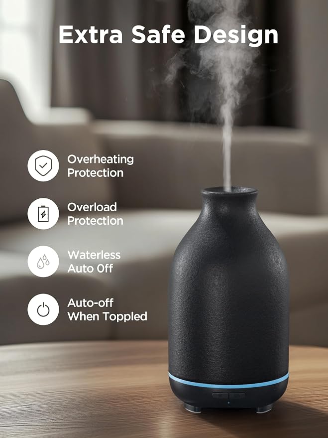 InnoGear Essential Oil Diffuser, 150ml Ceramic Stone Diffuser Handcrafted - Image 3