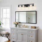 5-Light Black Bathroom Vanity Light, Modern Vanity Lighting Fixture - Image 2