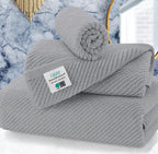 VOOVA & MOVAS Gray Towels for Bathroom by VOOVAMOVAS