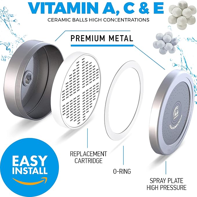 AquaHomeGroup - Filtered Shower Head & 20 Stage Shower Filter - Standard - - Image 5