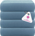 CASA COPENHAGEN Wafffle 4Pcs 100% Egyptian Cotton Large Designer Towels Gift by CASACOPENHAGEN