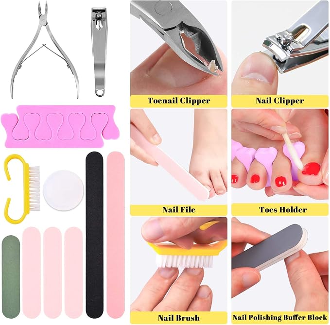 Professional Foot Care Kit, 30-Piece Pedicure Set - Image 5