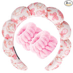 Zkptops Spa Headband for Washing Face Wristband Set Sponge Makeup Skincare by ZKPTOPS