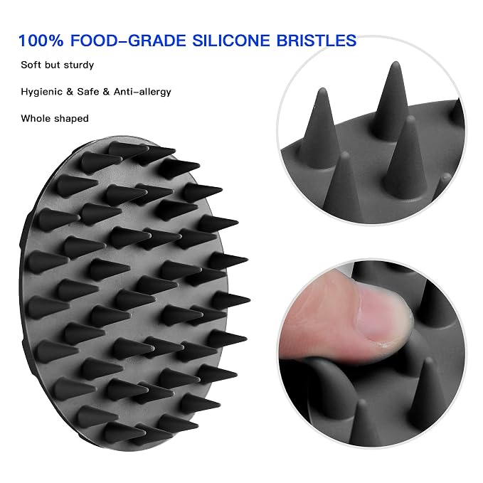 INNERNEED Scalp Care Massager Shampoo Brush, Wet & Dry Manual Head Scrubber - Image 3