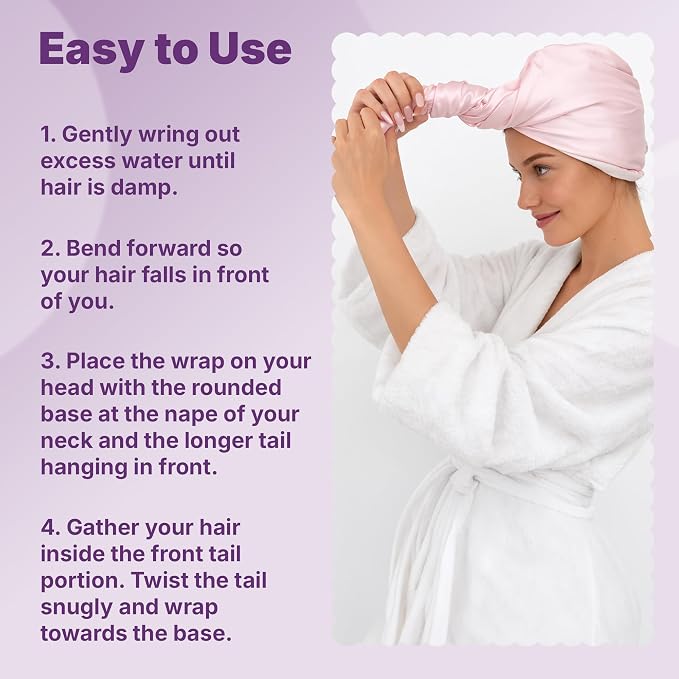 Goody Reversible Satin & Microfiber Turban, Day to Night Styling, Dual-Sided - Image 6