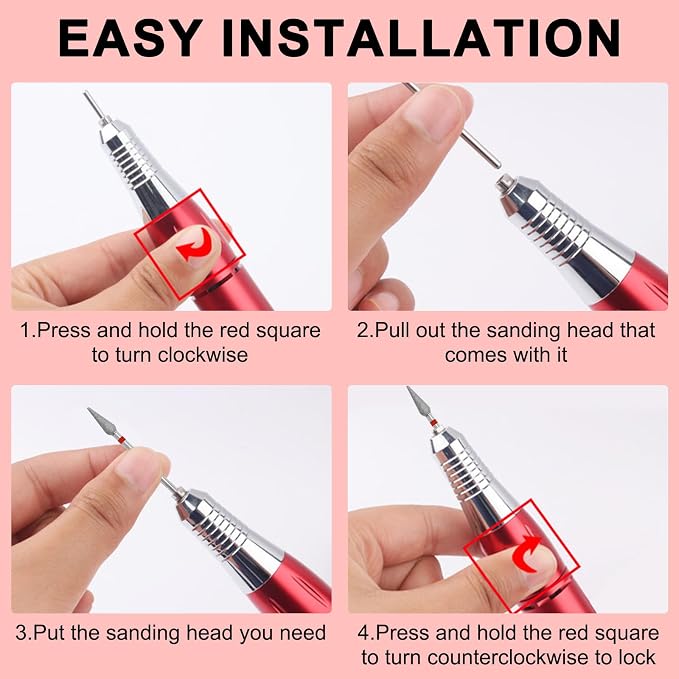 Cuticle Clean Nail Drill Bit 3/32'', Russian Manicure Drill Bits Professional - Image 5