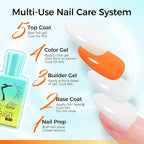 3 Pcs 18ml Gel Base Coat, Builder Gel & No Wipe Top Coat Set - Image 9