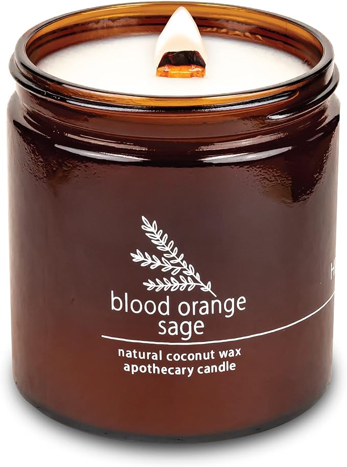 Hemlock Park Blood Orange Sage Apothecary Hand-Poured Scented Candle | by HemlockPark
