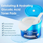 Hicream Glycolic Acid Pads, Dual-Textured Facial Exfoliating Toner - Image 2