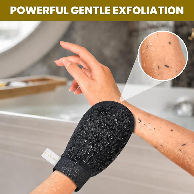 Premium Exfoliating Gloves for Shower 1Pc, 100% Viscose Deep Exfoliating Body - Image 4