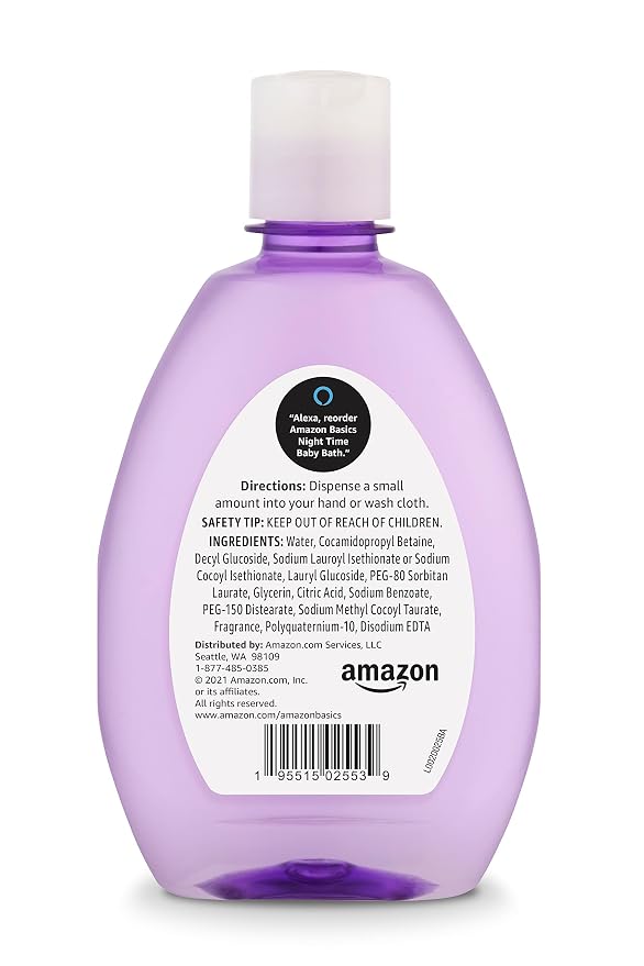 Amazon Basics Tear-Free Night-Time Baby Bath, Lightly Scented, 13.6 Fl Oz - Image 3