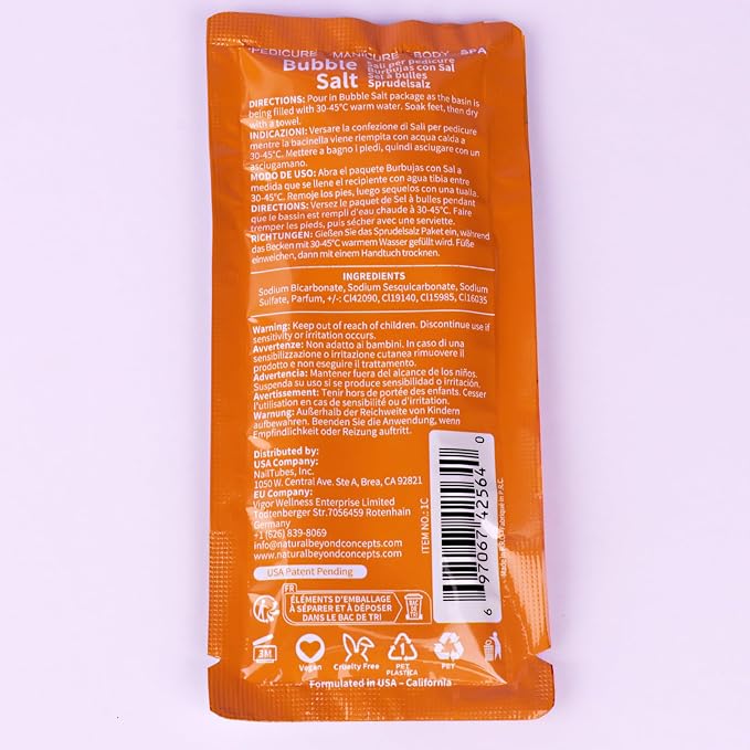 Pedicure Kit Foot Soak Set: Bubble Salt, Sugar Scrub, Massage Mask, Massage - Image 6