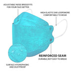 Borje KN95 Face Masks for Adults 50 Pack, 5-Ply Blue Disposable Face Mask - Image 2