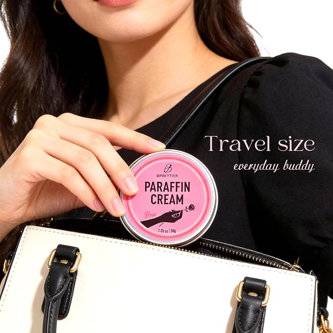 Cold Paraffin Wax Cream for Hands and Feet, Shea Butter Cuticle Balm, Rose - Image 4