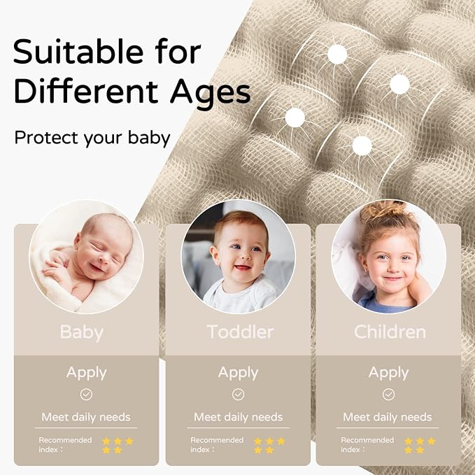 Yoofoss Hooded Baby Towels for Newborn 2 Pack 100% Muslin Organic Cotton Baby - Image 5