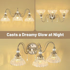 Brushed Nickel Bathroom Vanity Light, 3-Light Nickel Finish Wall Sconce - Image 8