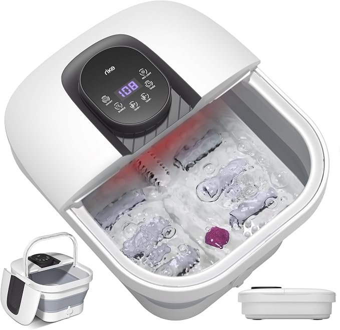 RIKE Collapsible Foot Spa with Fast PTC Heating and Massage, 14 Temp Control by Unknown