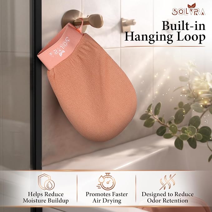 Exfoliating glove for Shower & Exfoliating body scrubber– 100% Vegan Viscose - Image 7