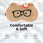 PERFECTSIGHT Sleep Eye Masks, Cute Plush Sleep Eye Cover Lightweight Adjustable - Image 2