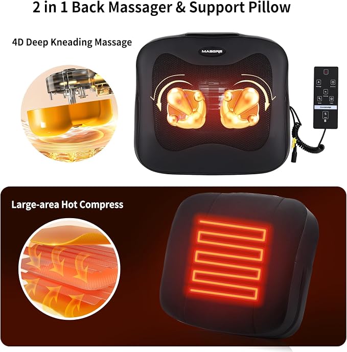 2 in 1 Back Massager and Lumbar Support Pillow - Image 3