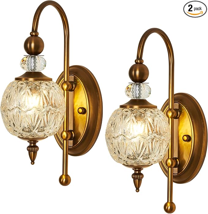 Piepooye Vintage Gold Wall Sconce Set of Two Mid Century Brushed Brass by Piepooye