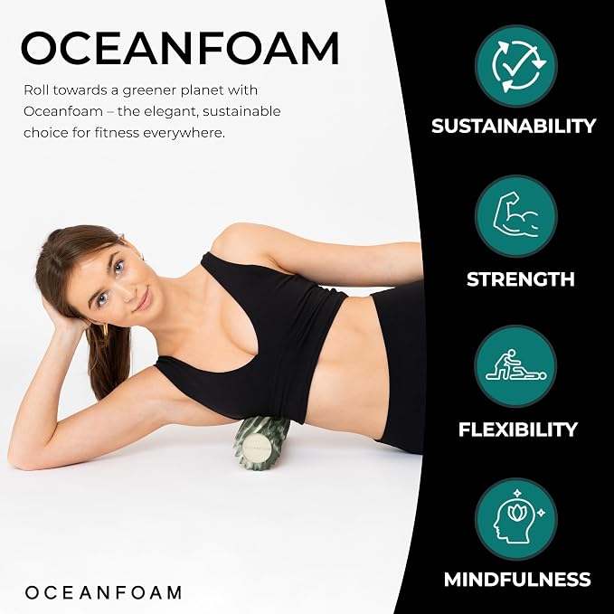 Oceanfoam Ripple Travel Foam Roller Firm Mini Foam Roller - Image 3